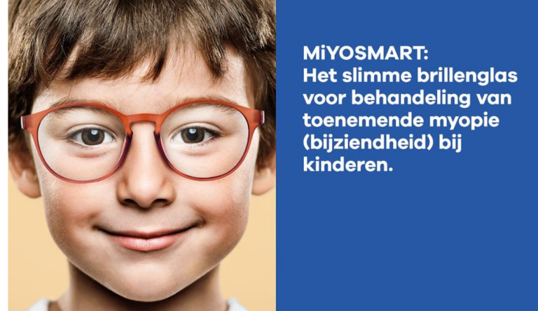 MiYOSMART slimme brillenglas voor behandeling van toenemenede myopie bij kinderen